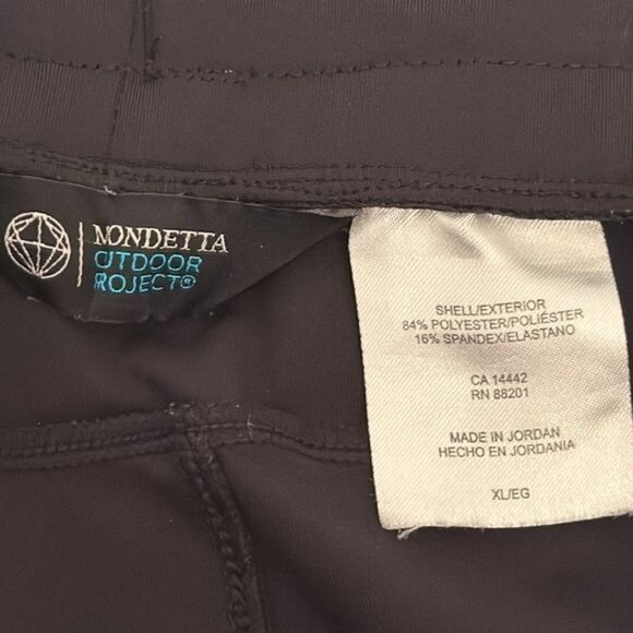 Mondetta Outdoor Project Mens Black Track Pants XUEG - Picture 3 of 10